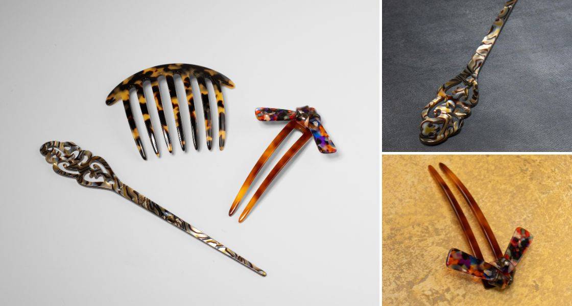 TEGEN hair accessories at the V&A Chanel exhibition, by TEGEN