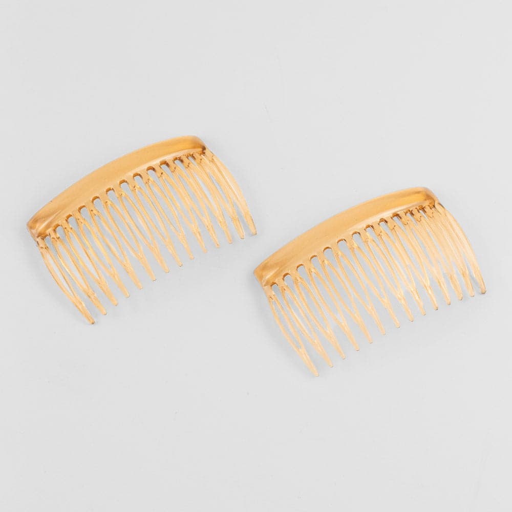 2x French Side Combs Blonde Essentials French Hair Accessories at Tegen Accessories