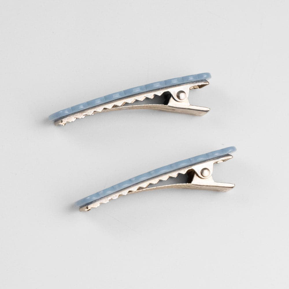 2x Scalloped Edge Crocodile Hair Clips in Handmade French Hair Accessories at Tegen Accessories