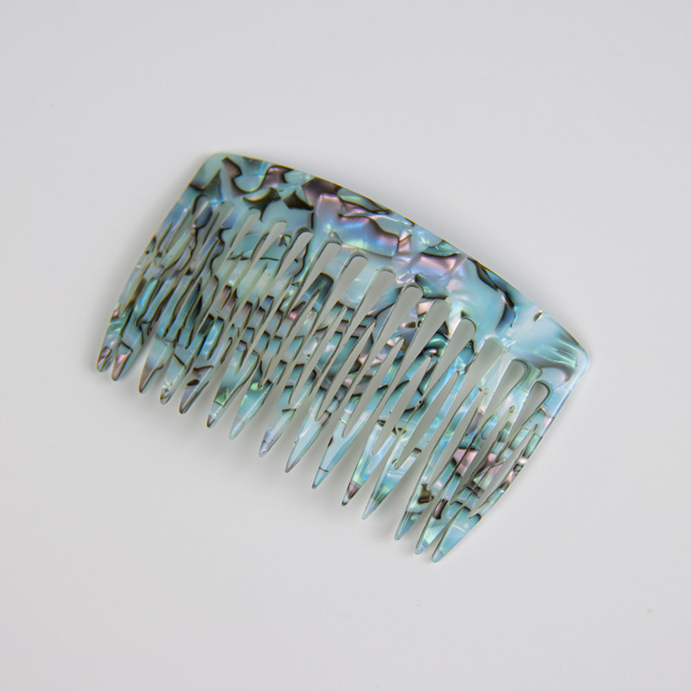8cm Side Comb in 8cm Opal Handmade French Hair Accessories at Tegen Accessories