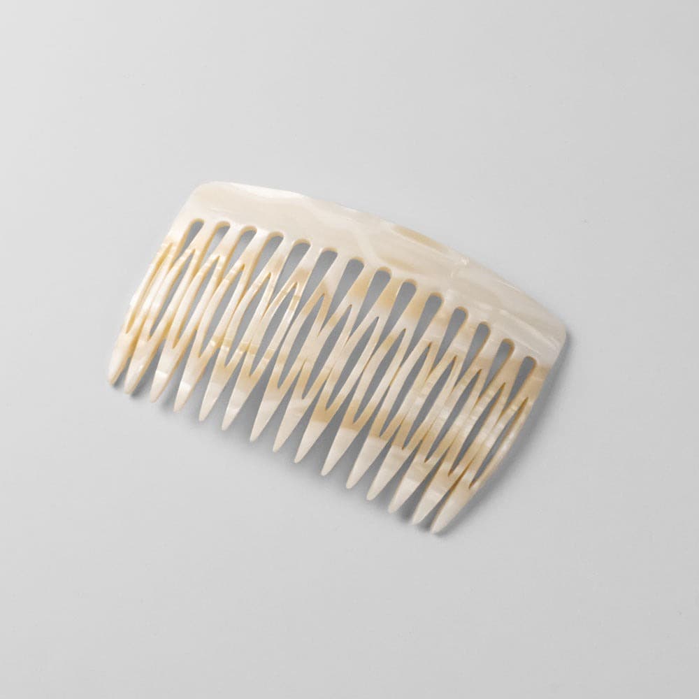 8cm Side Comb in 8cm Vanilla Handmade French Hair Accessories at Tegen Accessories