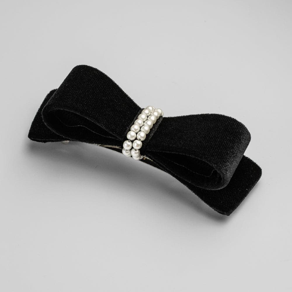 Black Velvet Bow Hair Barrette Clip Tegen Accessories