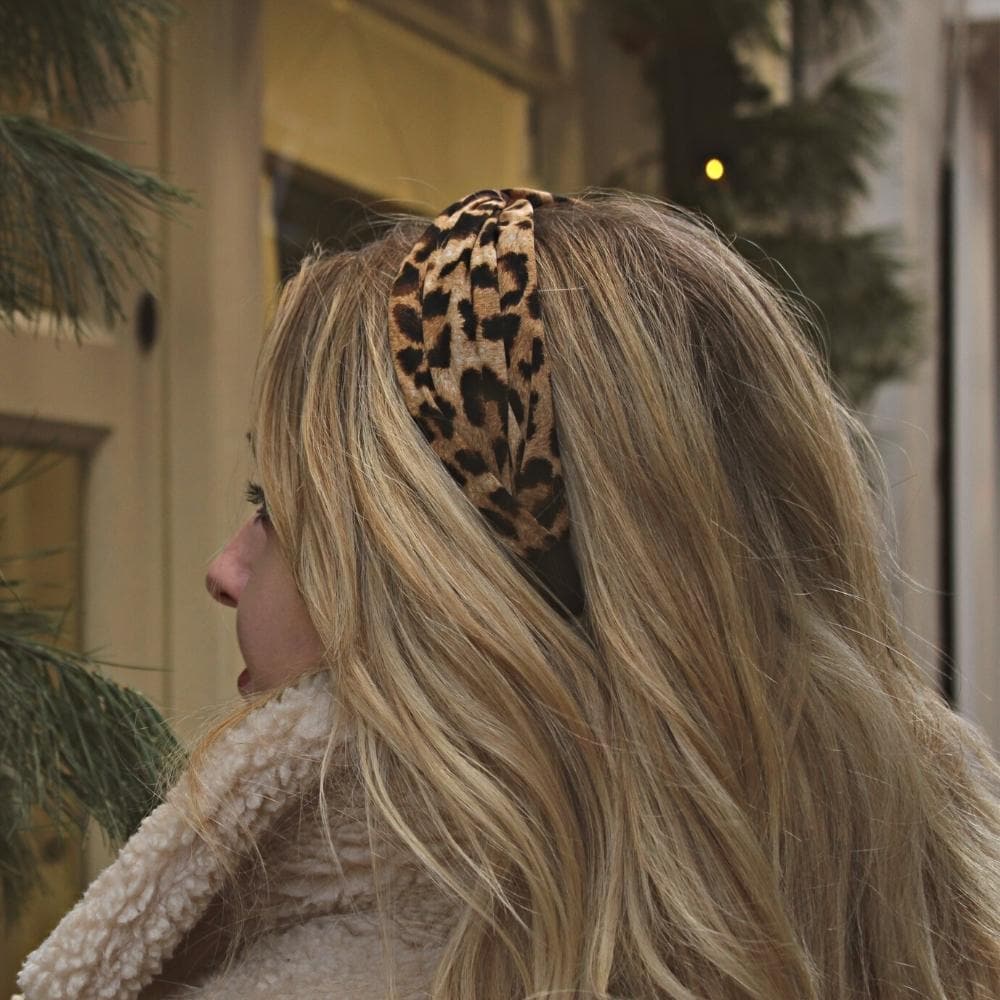 Handmade Leopard Print Knot Headband at Tegen Accessories |Leopard