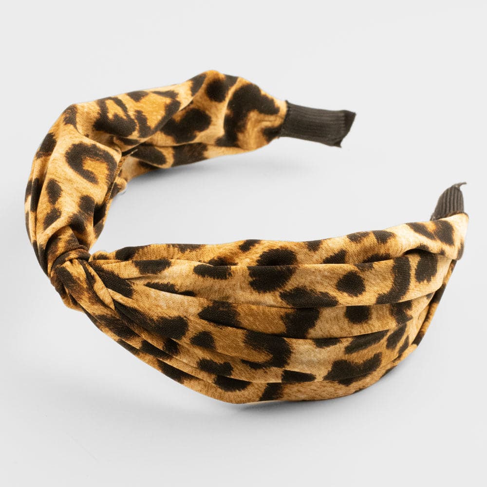 Handmade Leopard Print Knot Headband Leopard at Tegen Accessories