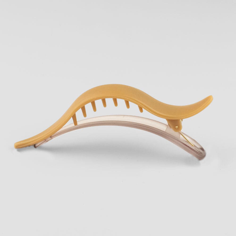 Large Matte Pelican Clip in Caramel French Hair Accessories at Tegen Accessories