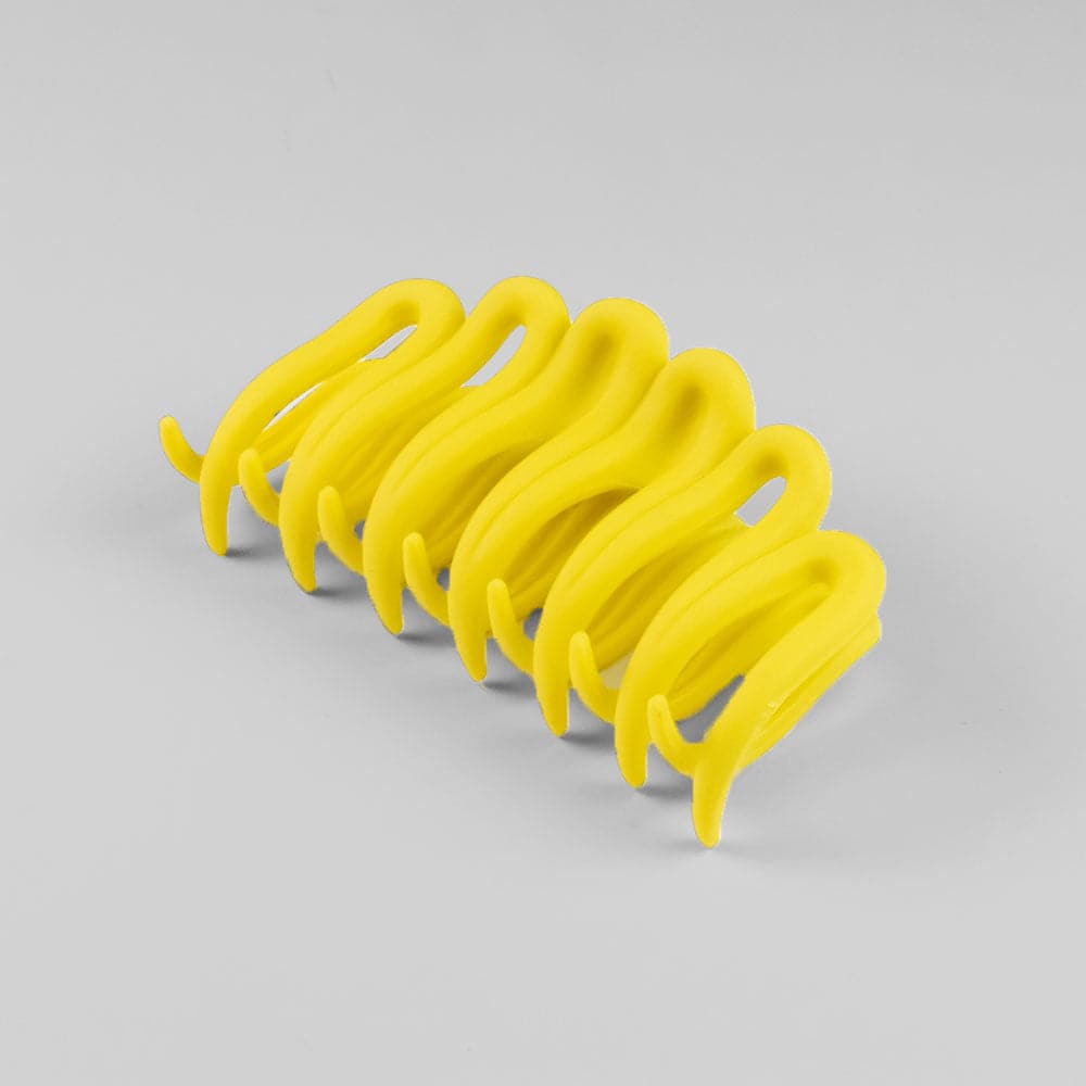 Large Summer Brights Jurassic Hair Claw Clip in 10cm Lemon Zest French Hair Accessories at Tegen Accessories