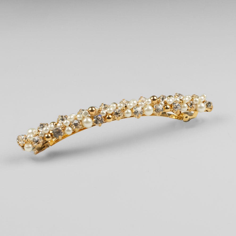 Swarovski Crystal & Pearl Mixed Barrette Clip Swarovski Crystal in at Tegen Accessories