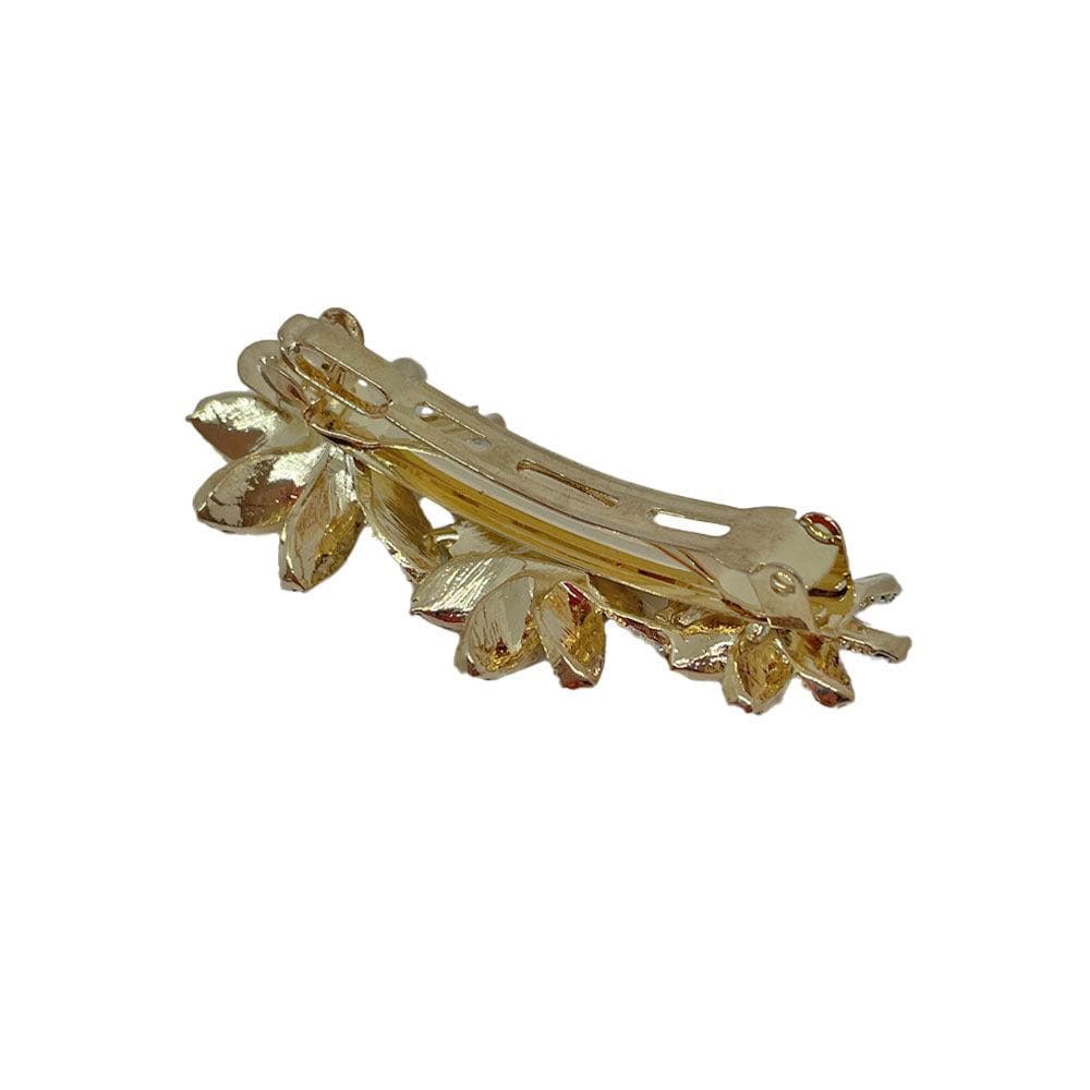 Crystal Three Flower Barrette Crystal in at Tegen Accessories