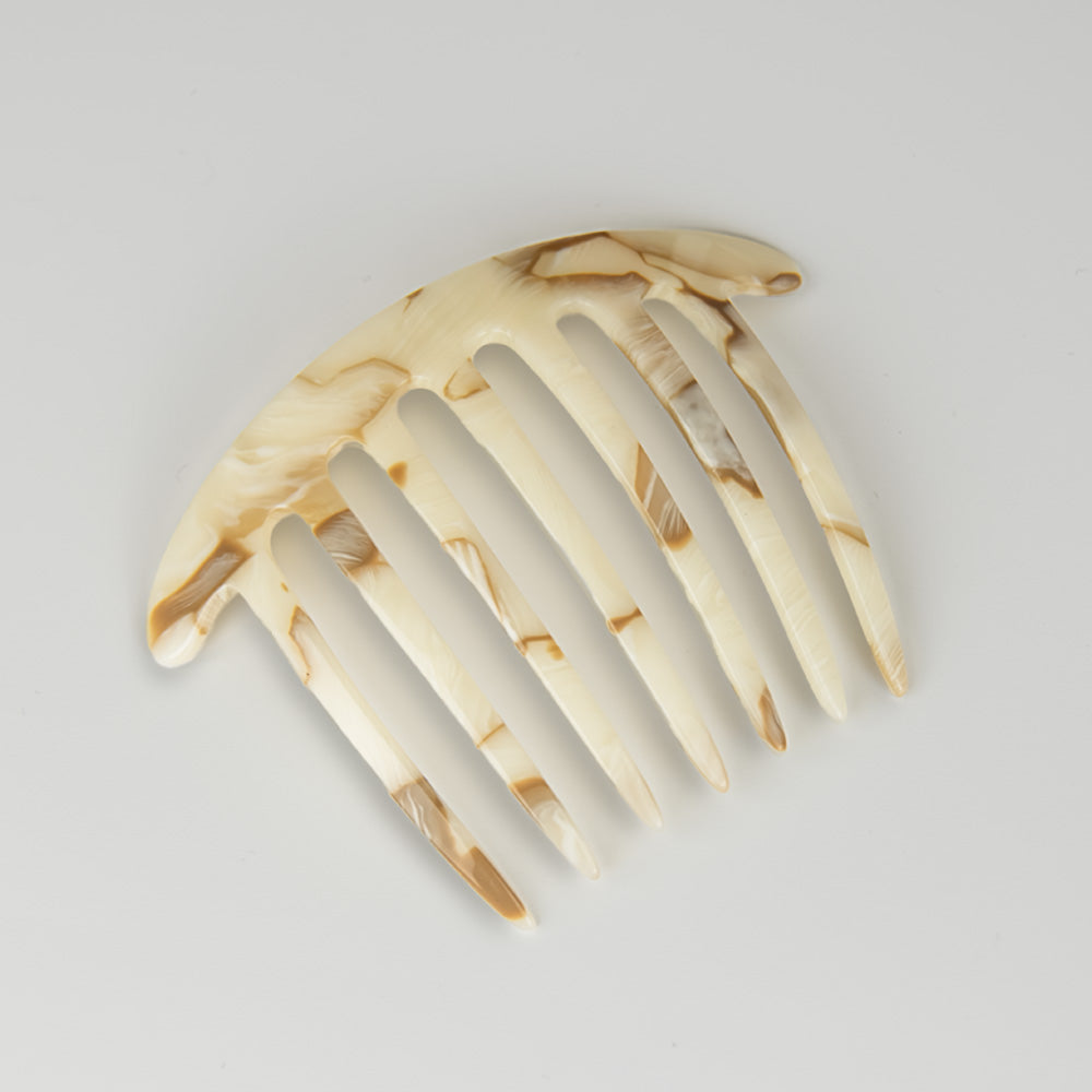 Oat Latte Curved French Pleat Comb in Handmade French Hair Accessories at Tegen Accessories
