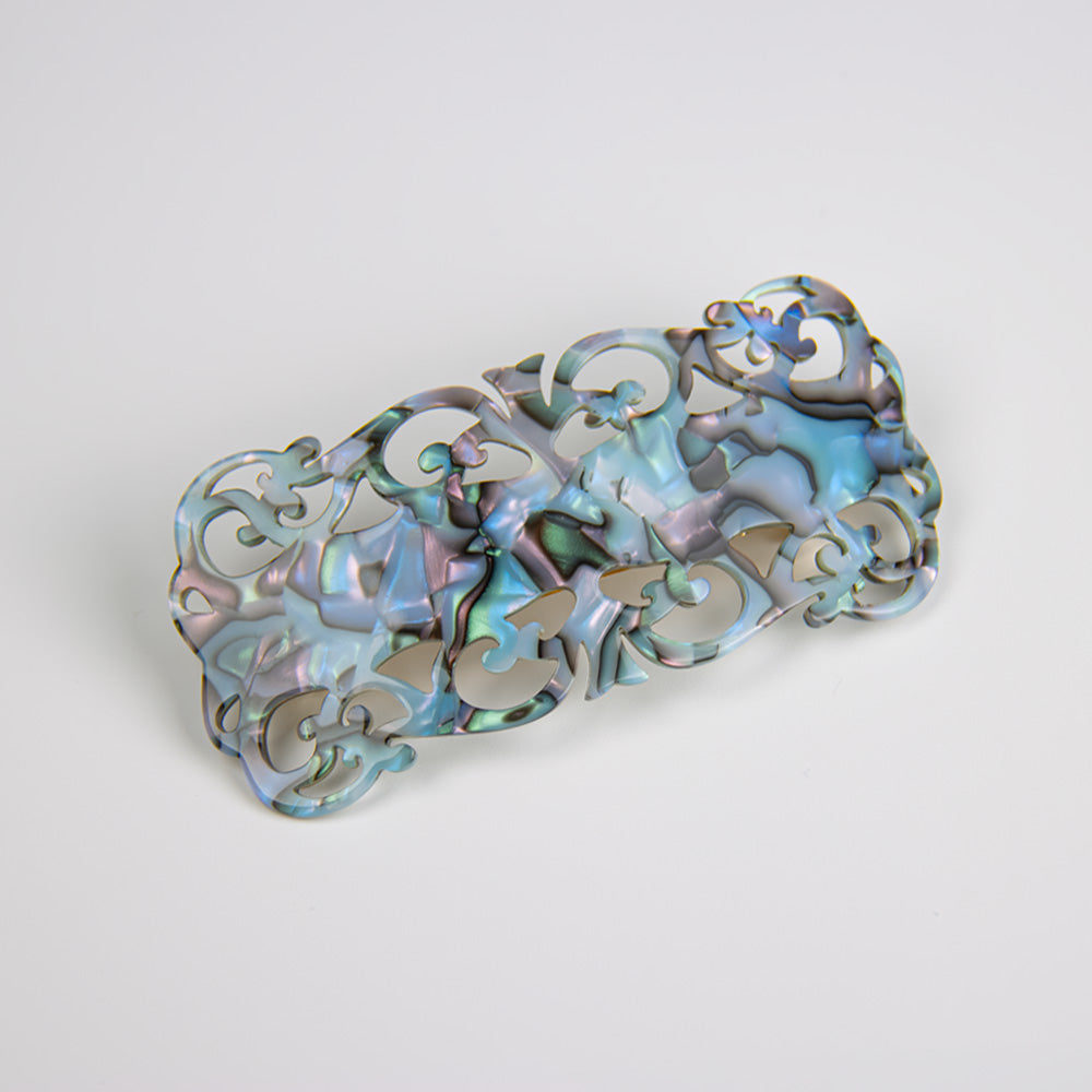 Filigree Barrette Clip in 10cm Opal Handmade French Hair Accessories at Tegen Accessories