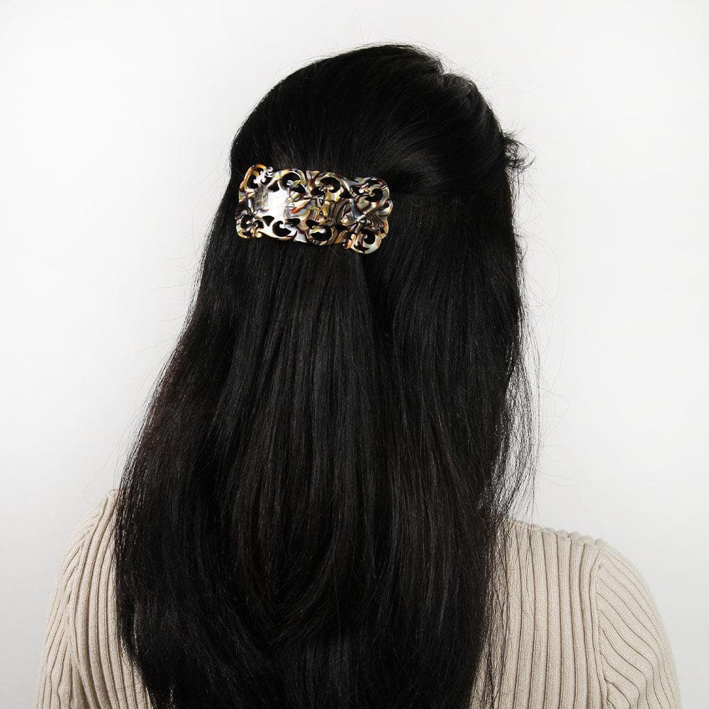 Louis Vuitton Women's Barrette Hairpin Hair Clip Navy Gold Free shipping