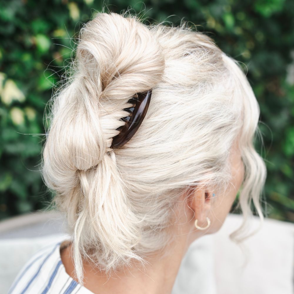 French Pleat Hair Comb in Tortoiseshell French Hair Accessories at Tegen Accessories | Tortoiseshell
