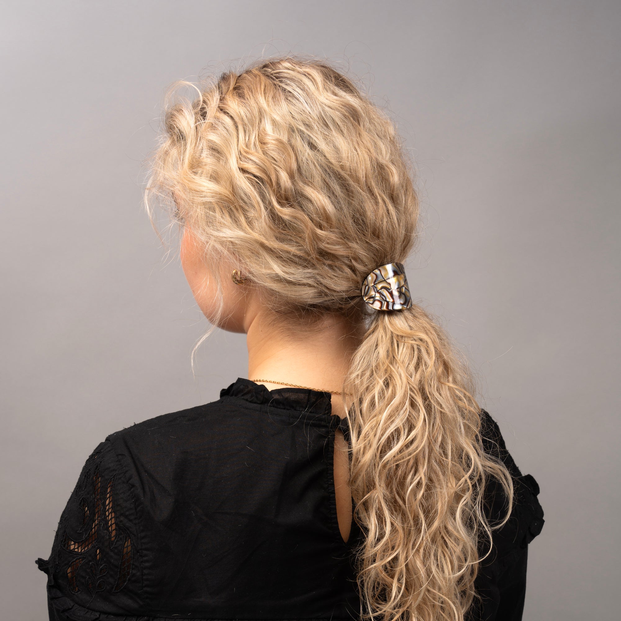 Onyx Ponytailer French Handmade Tegen Accessories