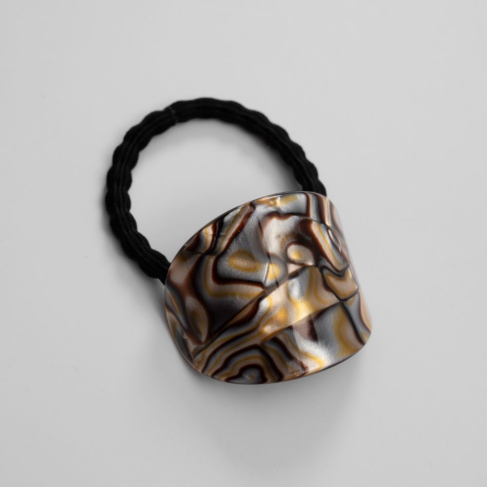 Handmade Ponytailer Onyx Handmade French Hair Accessories at Tegen Accessories