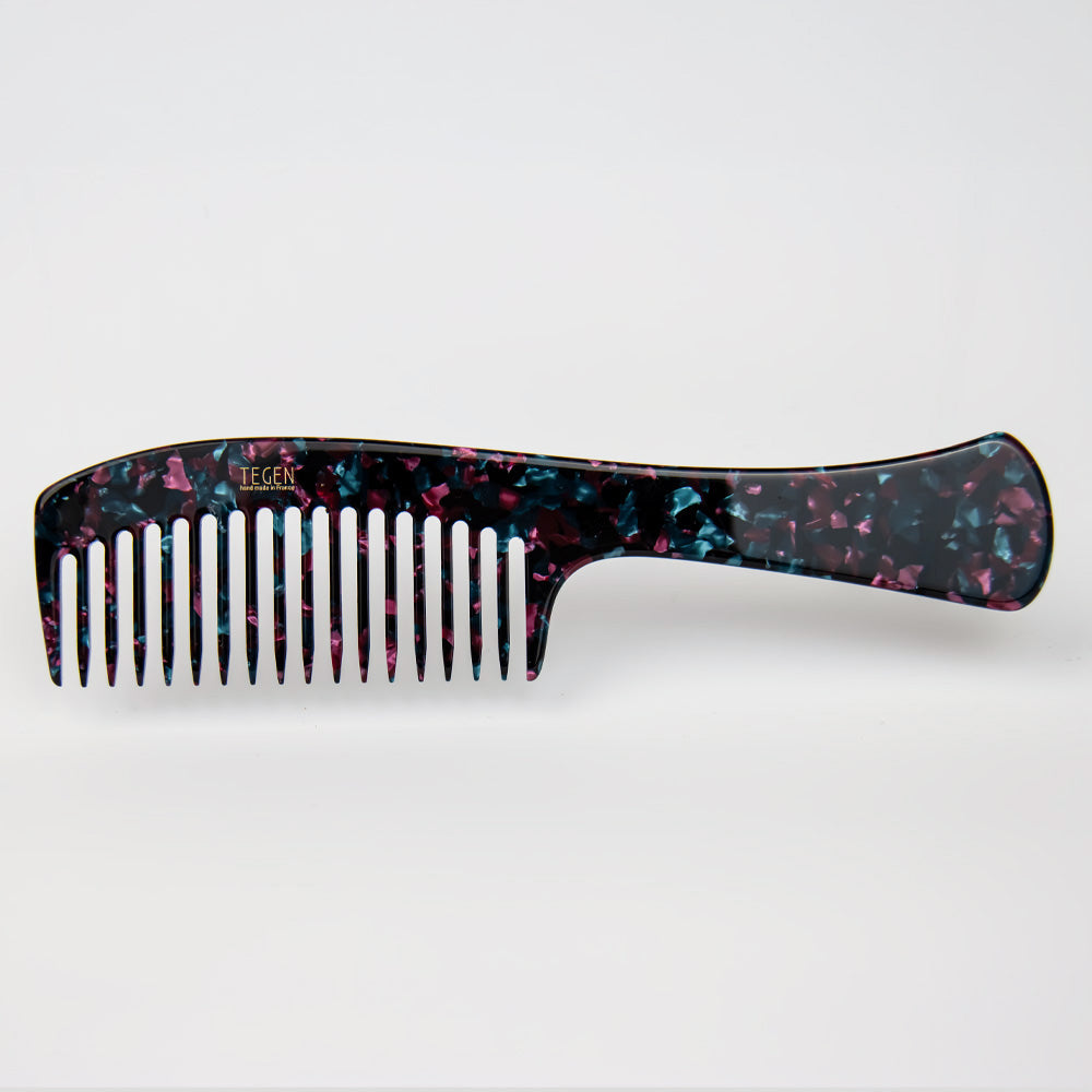 Large Handled Comb 19cm LH Colour 4 Handmade French Hair Accessories at Tegen Accessories