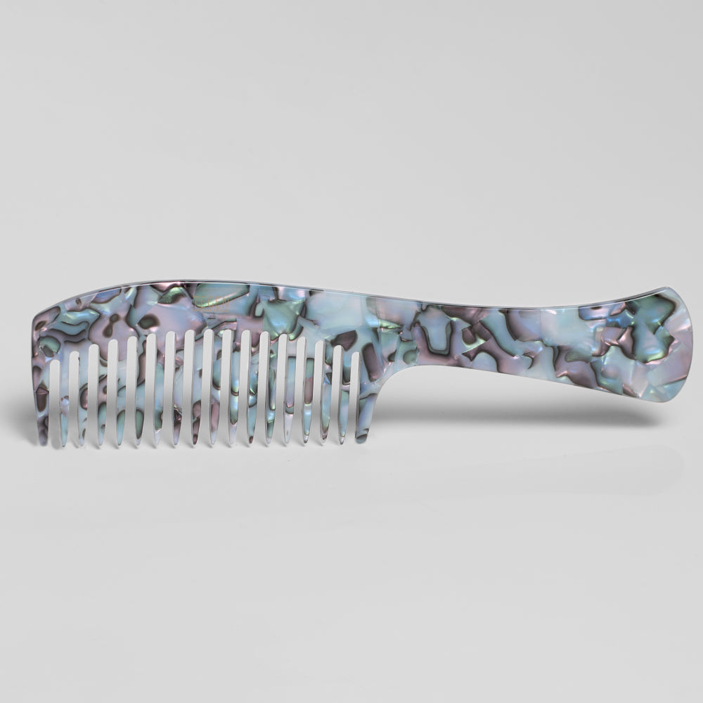Large Handled Comb 19cm Opal Handmade French Hair Accessories at Tegen Accessories