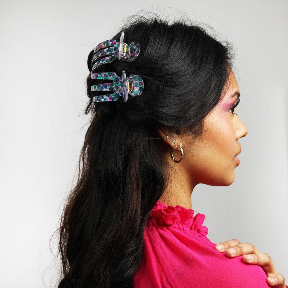 Limited Edition Handmade Medium Sophia Side Hair Claw Clip in 9cm 80s Style Handmade French Hair Accessories at Tegen Accessories