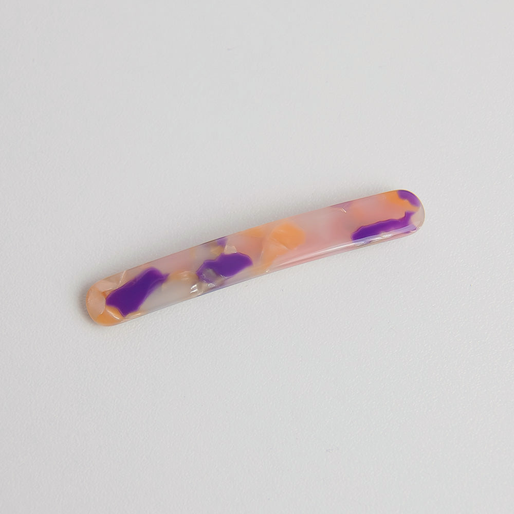 Limited Edition Hinged Hair Clip 6cm Peach Twilight Handmade French Hair Accessories at Tegen Accessories