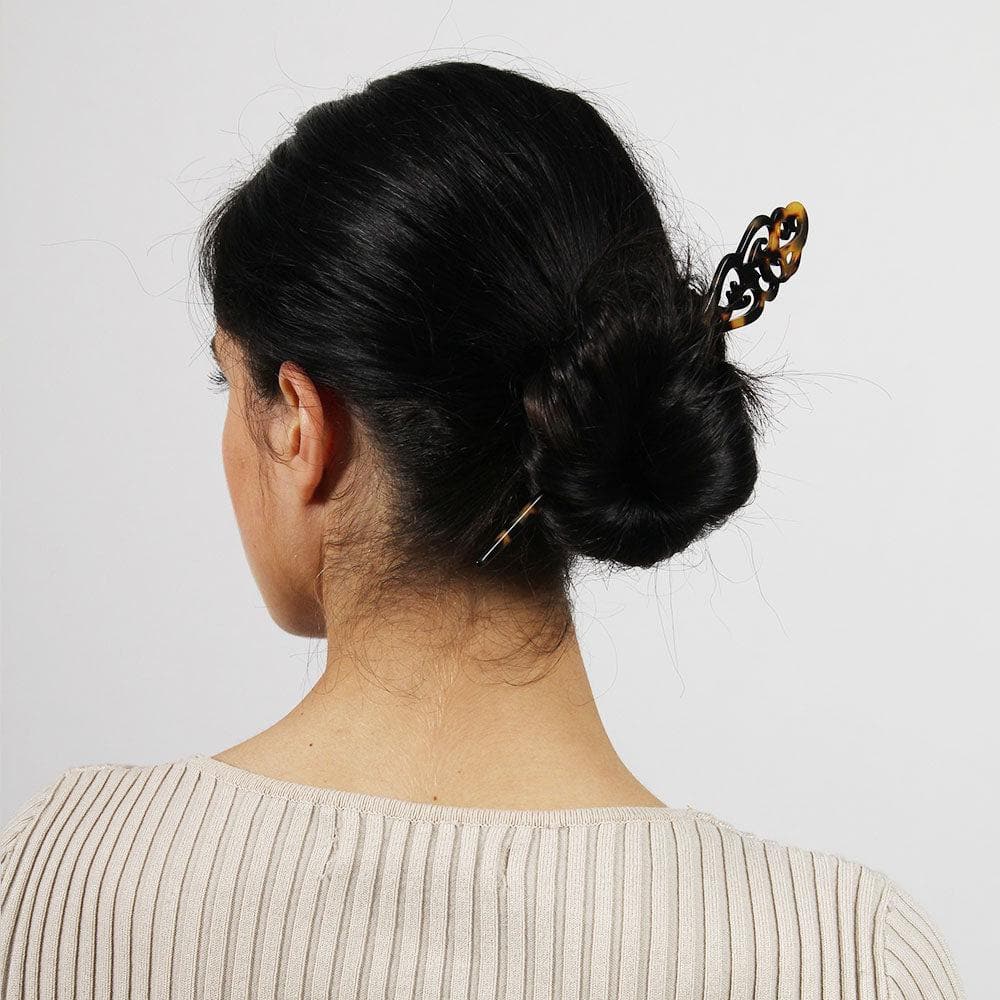 Long Filigree Hair Pin Handmade French Hair Accessories at Tegen Accessories |Dark Tokio