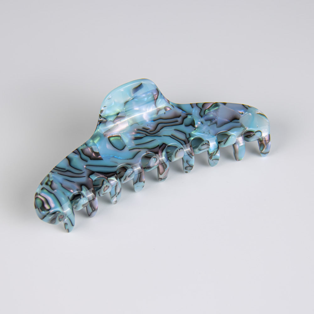 Long Narrow Fine Hair Claw Clip in 11cm Opal Handmade French Hair Accessories at Tegen Accessories