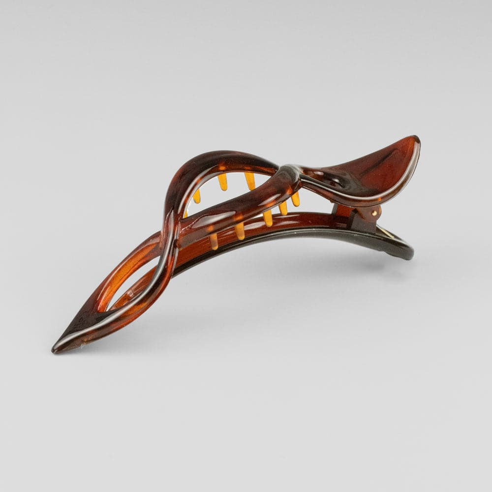 Looped Pelican Clip in Tortoiseshell French Hair Accessories at Tegen Accessories