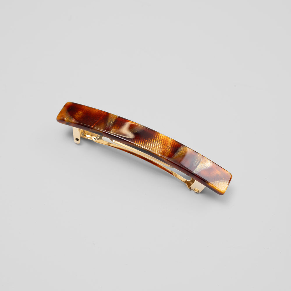 Mini Barrette Clip in Amber Handmade French Hair Accessories at Tegen Accessories