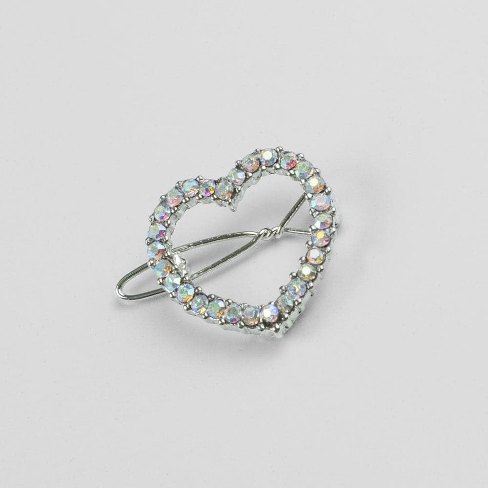 Mini Crystal Heart Hair Clip Crystal in AB Crystal at Tegen Accessories