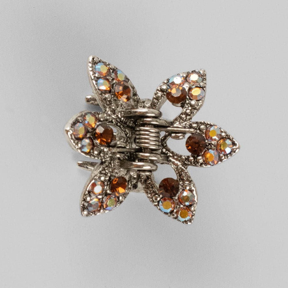 Mini Crystal Maple Leaf Hair Claw Clip Crystal at Tegen Accessories