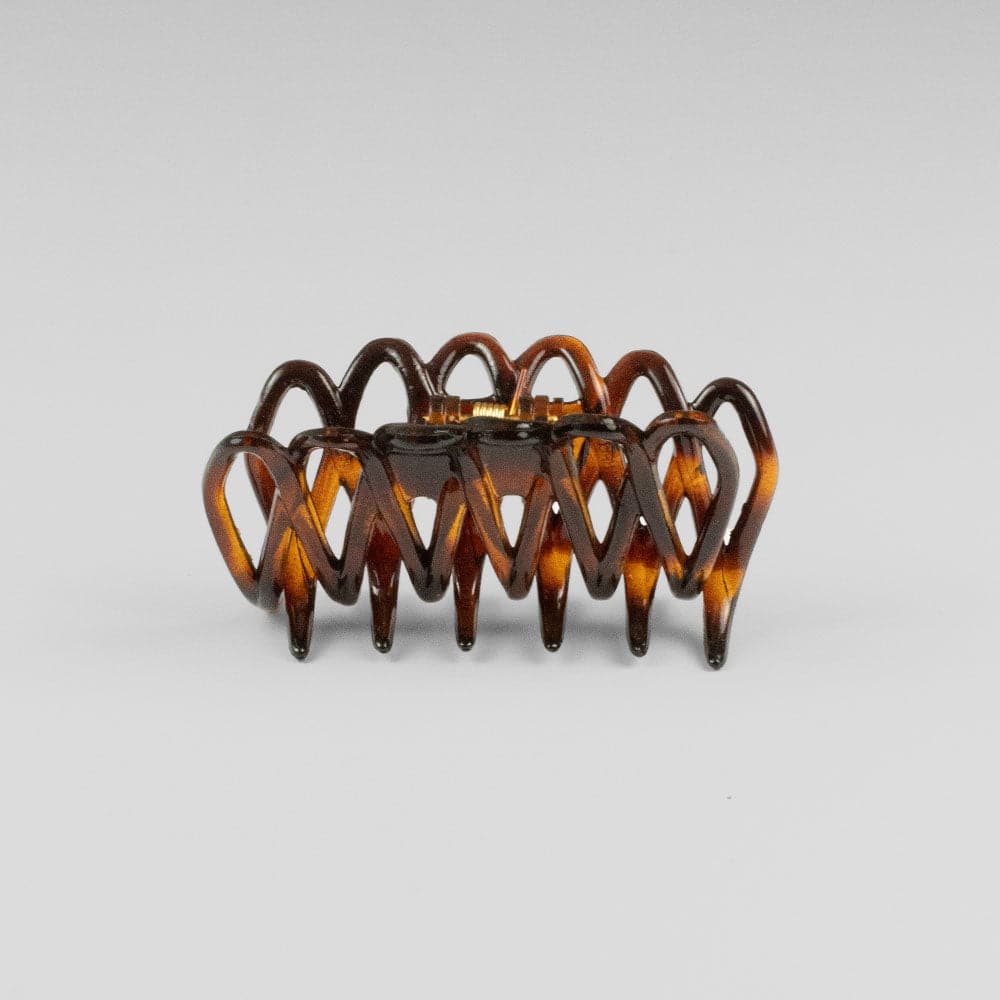 Mini Lattice Hair Claw Clip in Tortoiseshell French Hair Accessories at Tegen Accessories