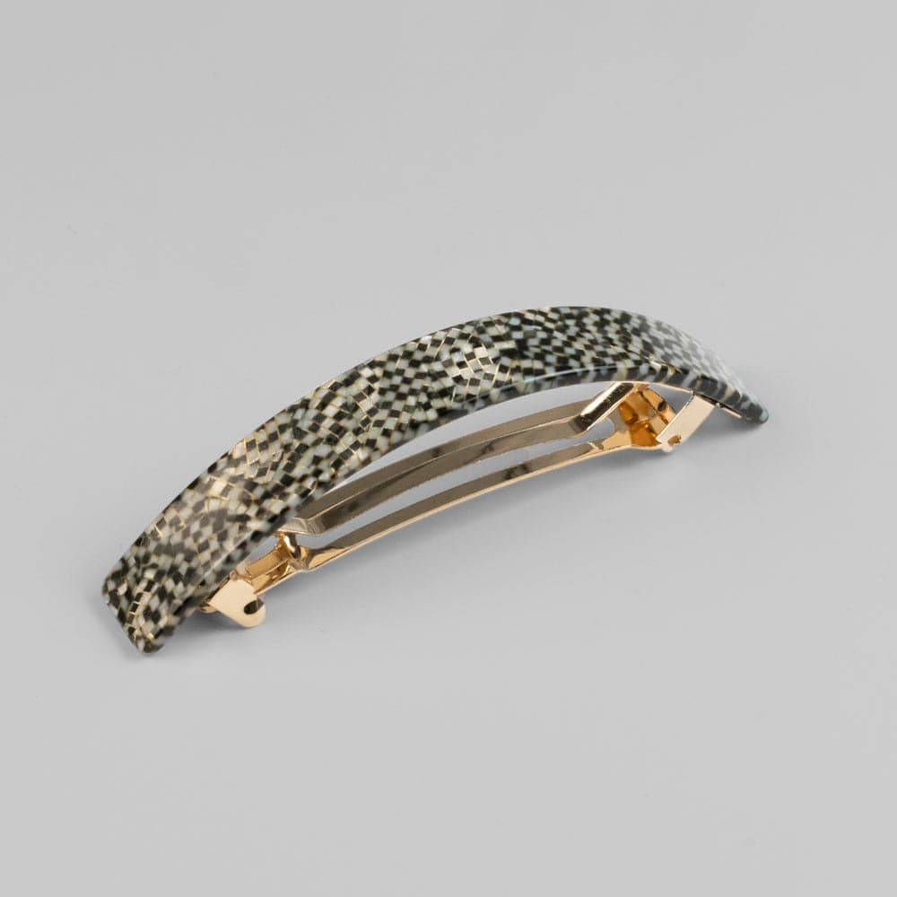 Narrow Arched Barrette Clip in 11cm Prada Style Handmade French Hair Accessories at Tegen Accessories