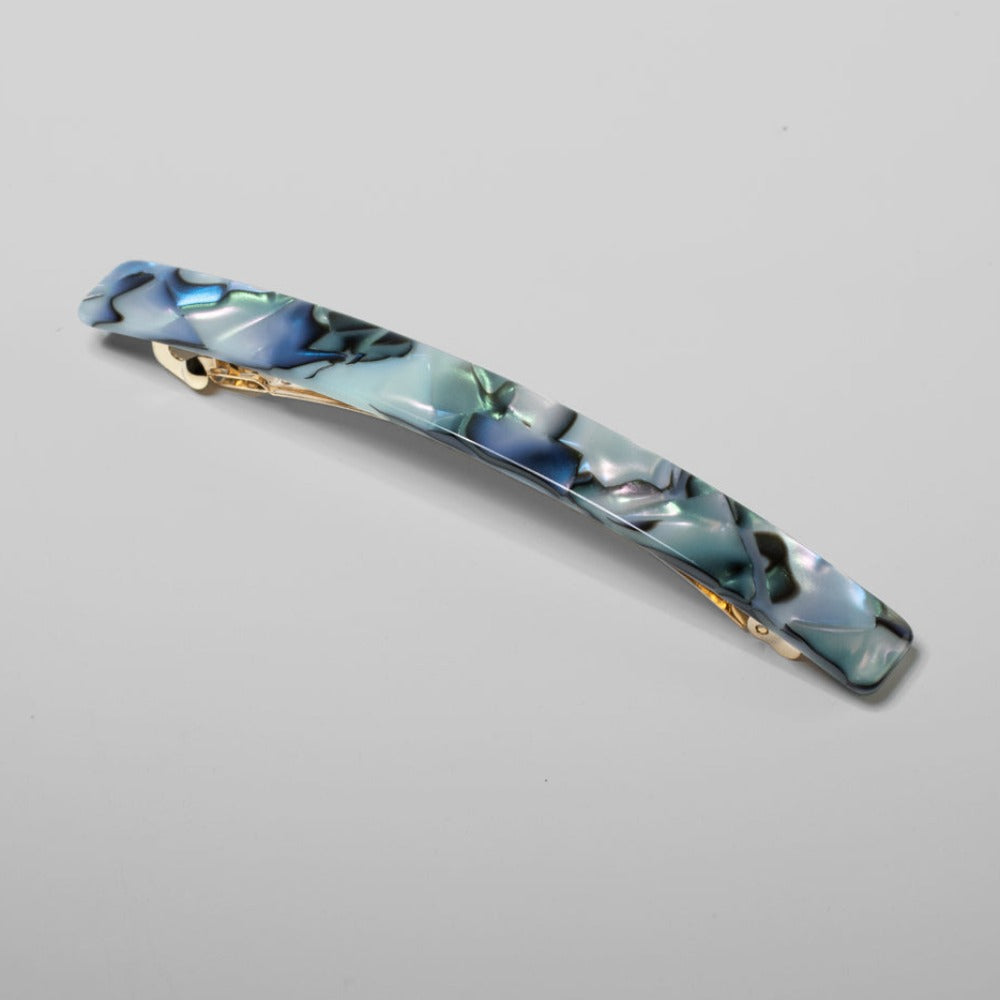 Narrow Bar Barrette Clip in 11cm Opal Handmade French Hair Accessories at Tegen Accessories
