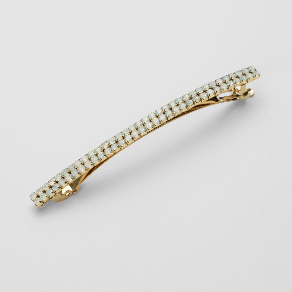 Narrow Crystal Barrette Clip Crystal in 8cm at Tegen Accessories