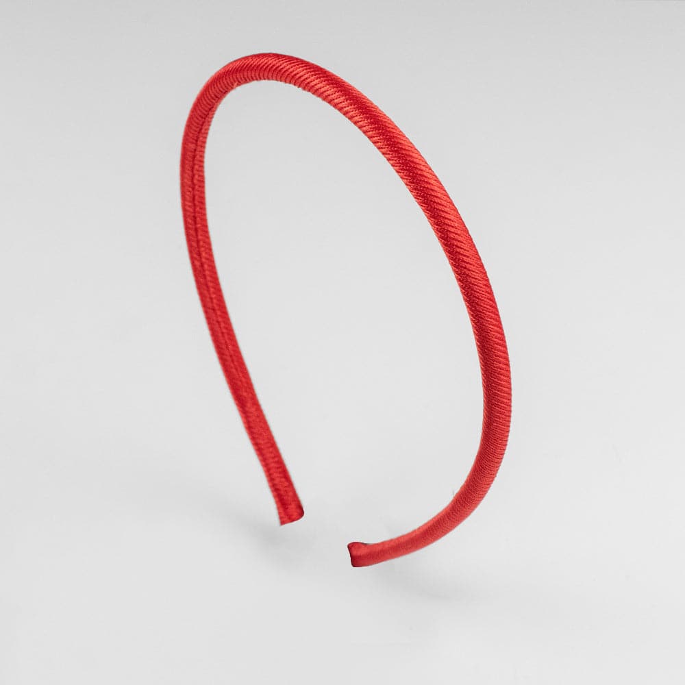 Narrow Fabric Headband at Tegen Accessories in Red