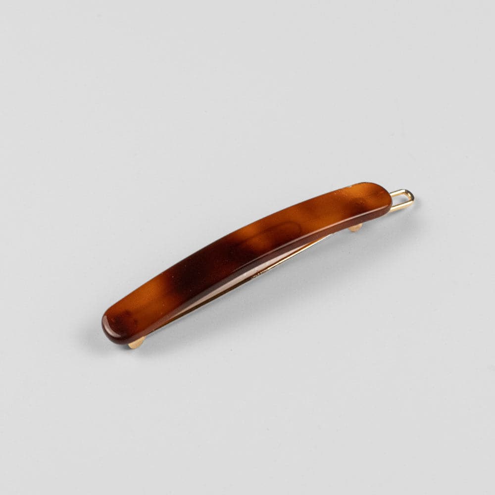 Narrow Hair Clip in 6cm Tortoiseshell Handmade French Hair Accessories at Tegen Accessories