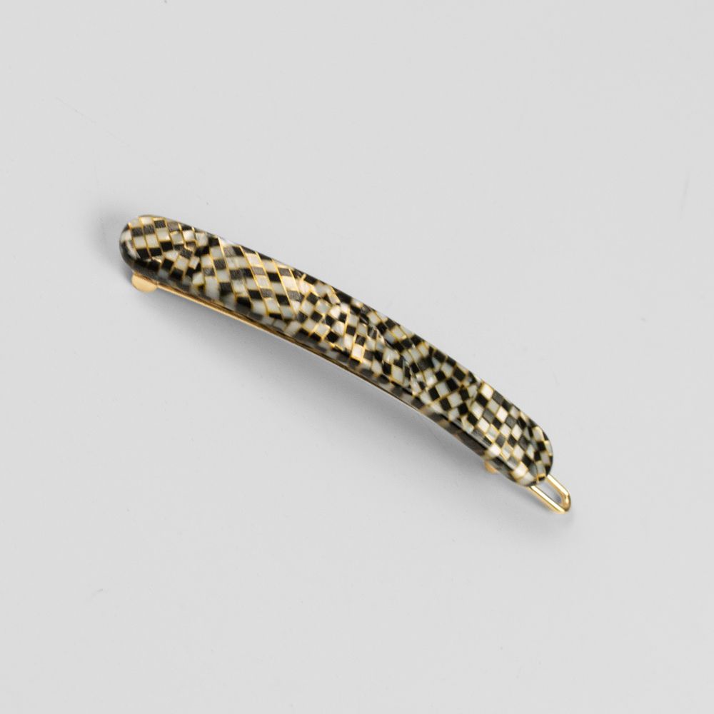 Narrow Hair Clip 6cm Prada Style Handmade French Hair Accessories at Tegen Accessories
