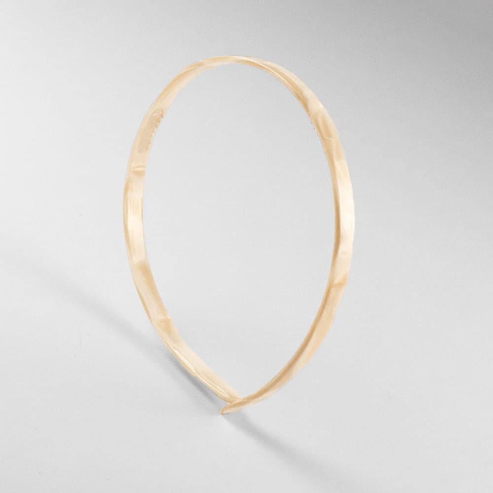 Narrow Headband in 1cm Vanilla Handmade French Hair Accessories at Tegen Accessories