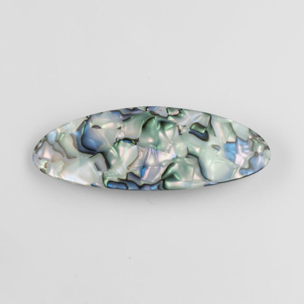 Oval Barrette Clip in 10.5cm Opal Handmade French Hair Accessories at Tegen Accessories