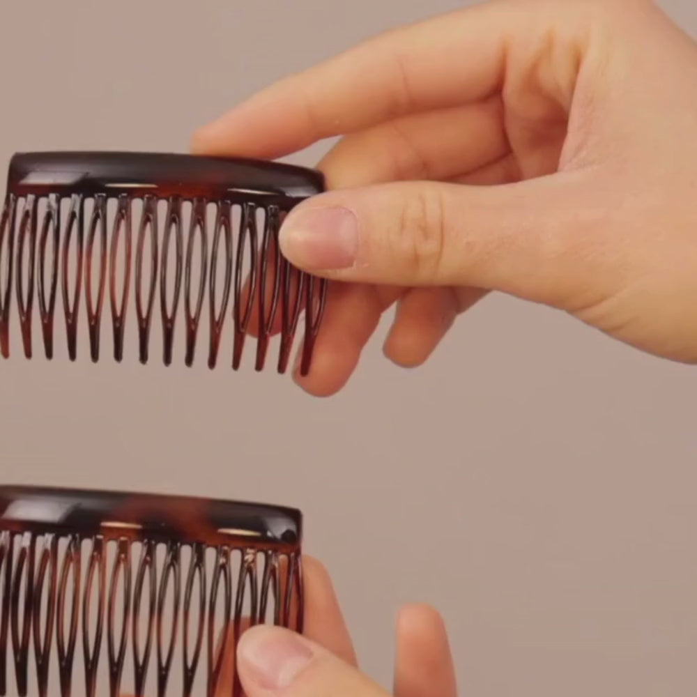 2x French Side Combs Hair Tutorial at Tegen Accessories