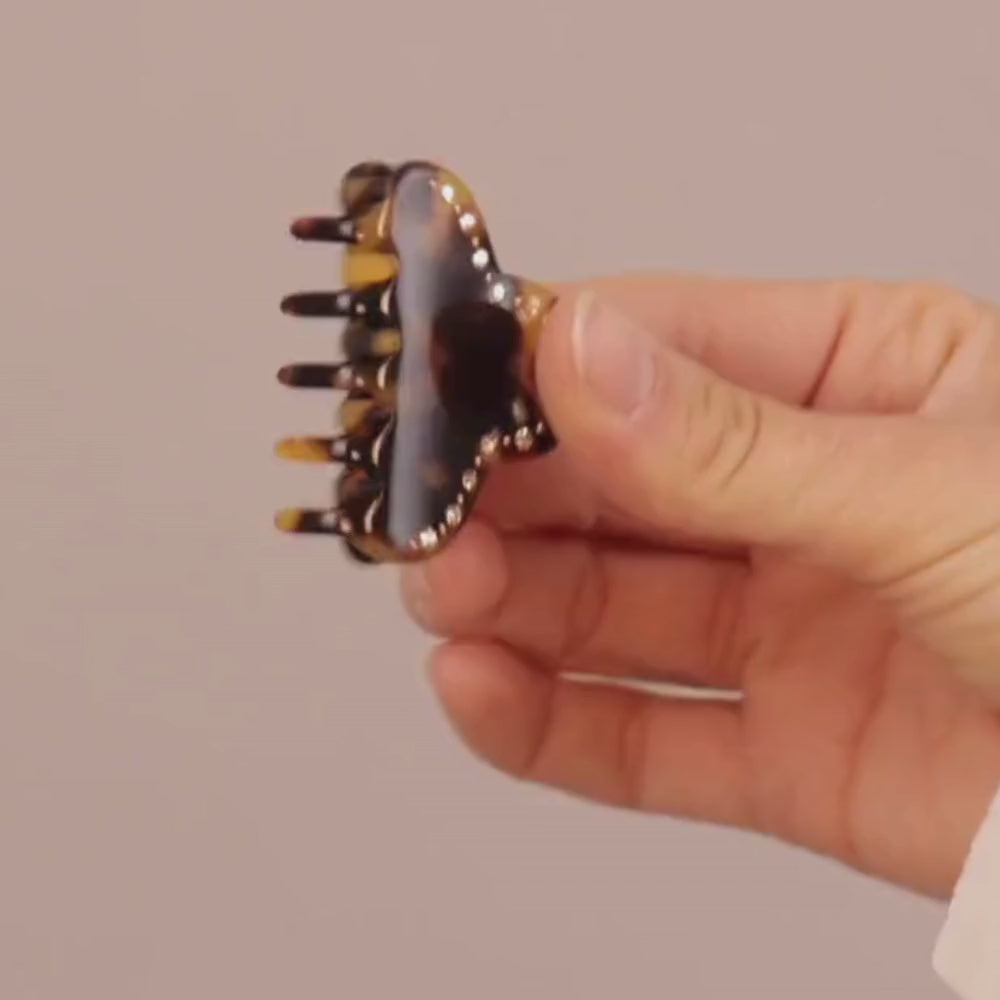 Mini Swarovski Crystal Hair Claw Clip Hair Tutorial at Tegen Accessories