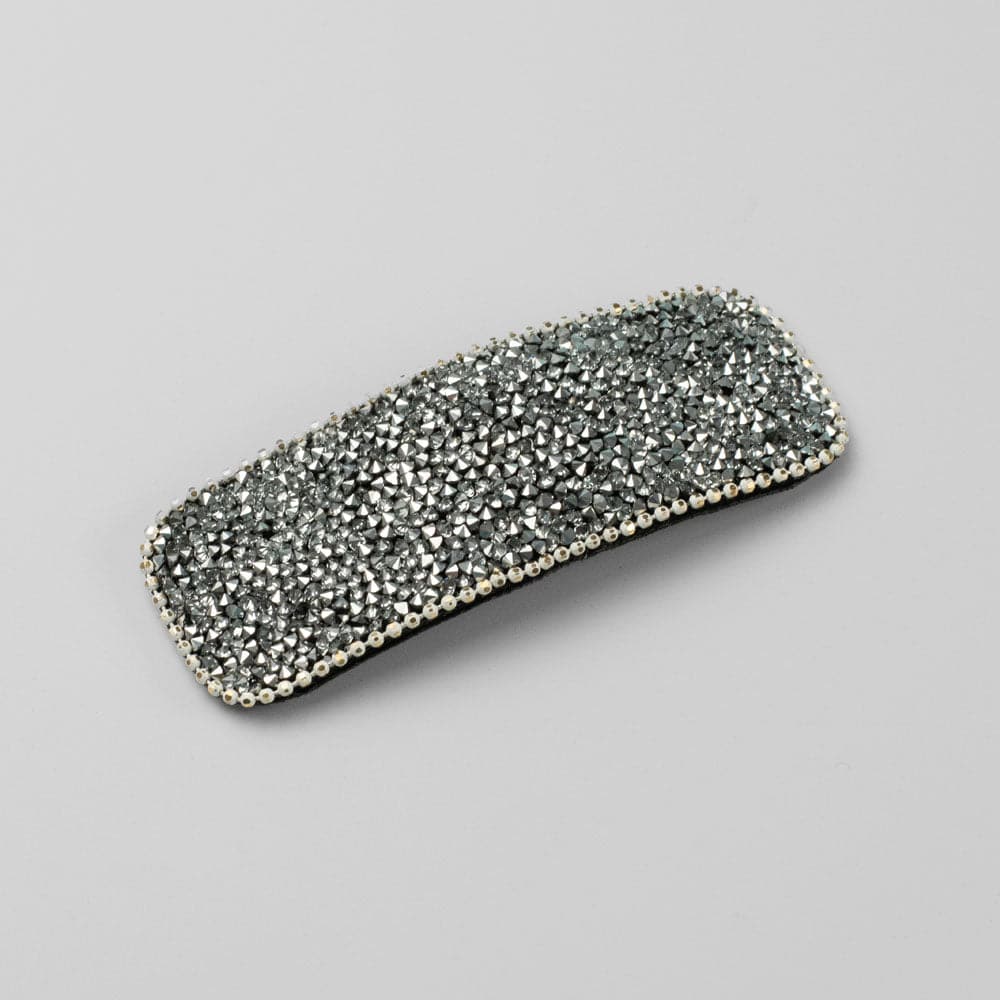 Rectangular Crystal Sparkle Snap Clip Swarovski Crystal in Clear Crystal at Tegen Accessories