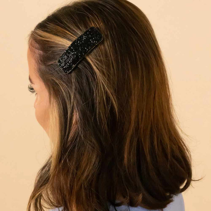 Rectangular Sparkle Snap Clip | Crystal Hair Accessories | Tegen ...