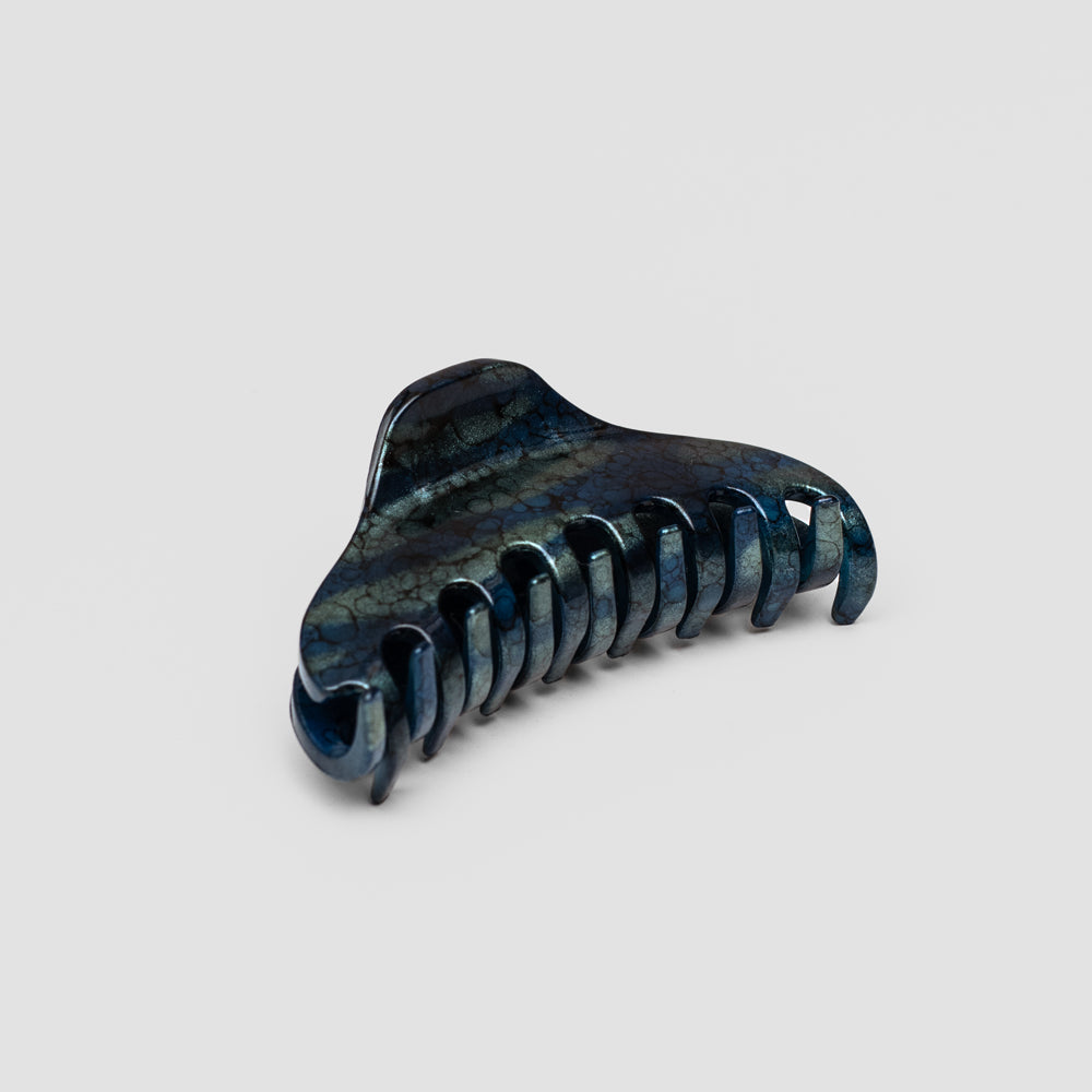 Small Aqua Handpainted Hair Claw  at Tegen Accessories