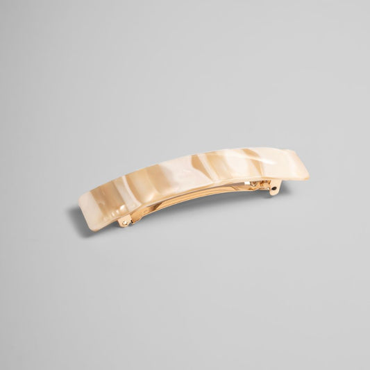 Small Barrette Clip in 9cm Vanilla Handmade French Hair Accessories at Tegen Accessories