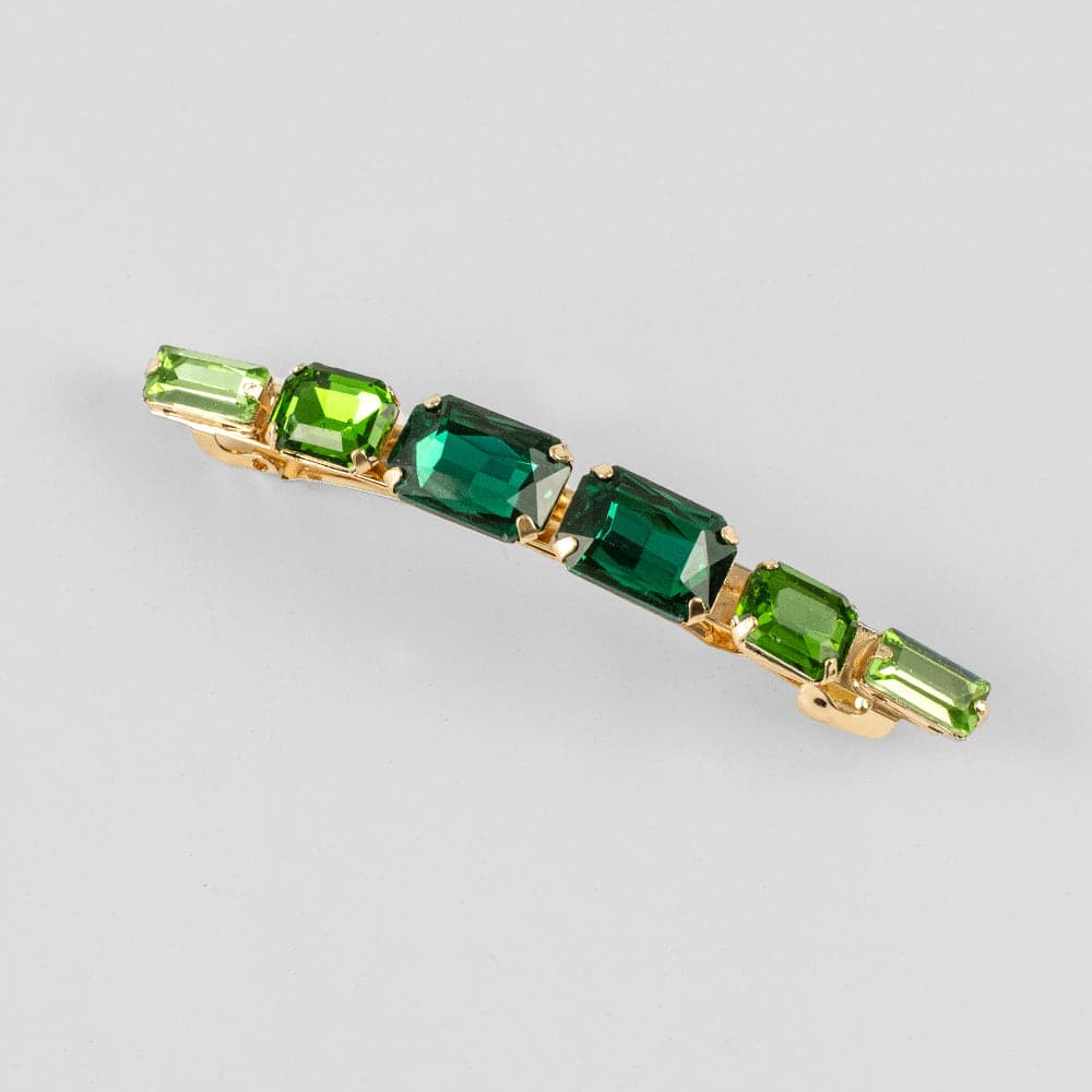 Small Swarovski Crystal Barrette Swarovski Crystal in Green Crystal at Tegen Accessories