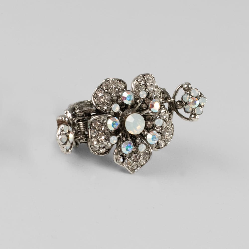 Small Crystal Flower Hair Claw Clip Crystal at Tegen Accessories |AB Crystal