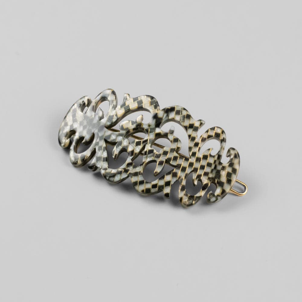 Small Filigree Hair Clip in 5.5cm Prada Style Handmade French Hair Accessories at Tegen Accessories