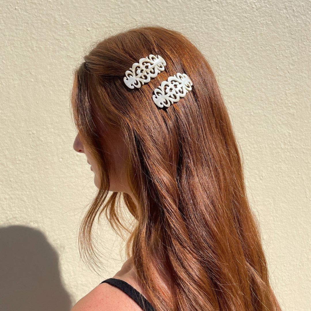 Small Filigree Hair Clip Handmade French Hair Accessories at Tegen Accessories |Vanilla