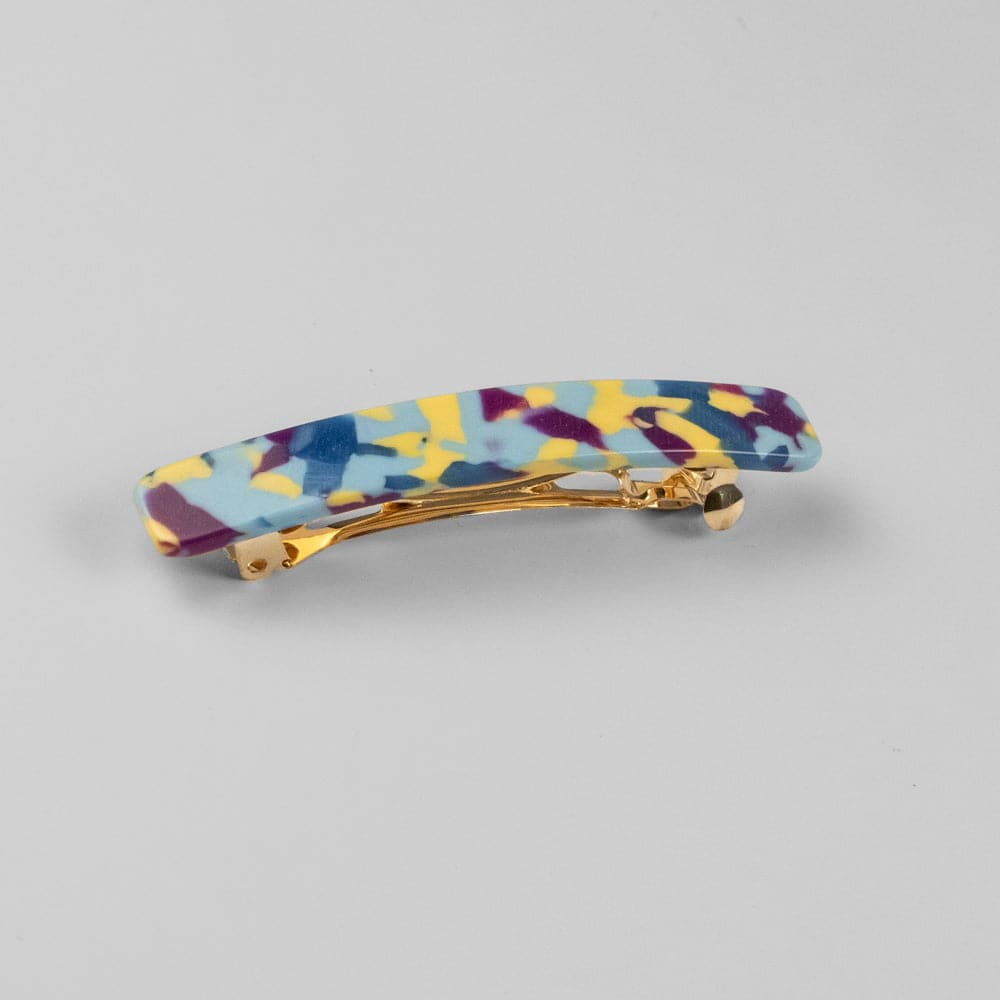 Special Edition Handmade Mini Barrette Clip in 6.5cm Confetti Camo Handmade French Hair Accessories at Tegen Accessories