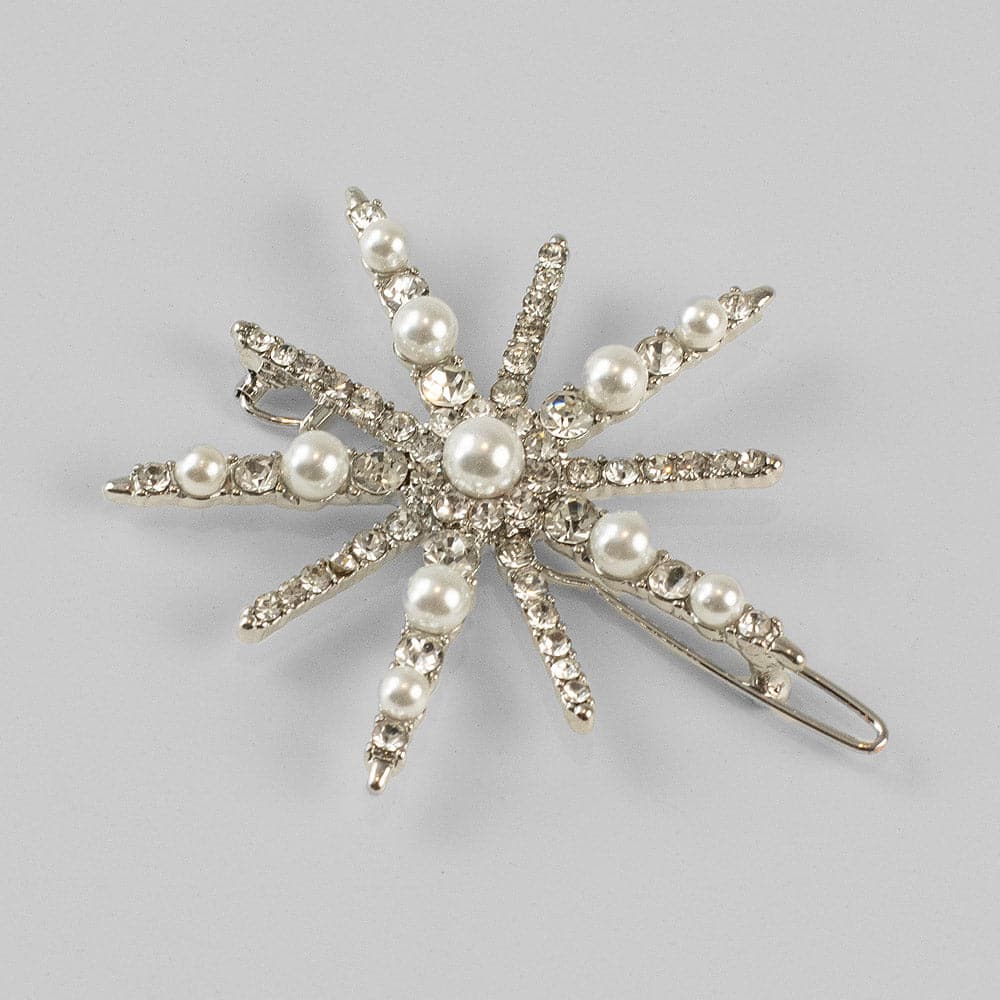 star burst clip swarovski crystal pearl tegen accessories