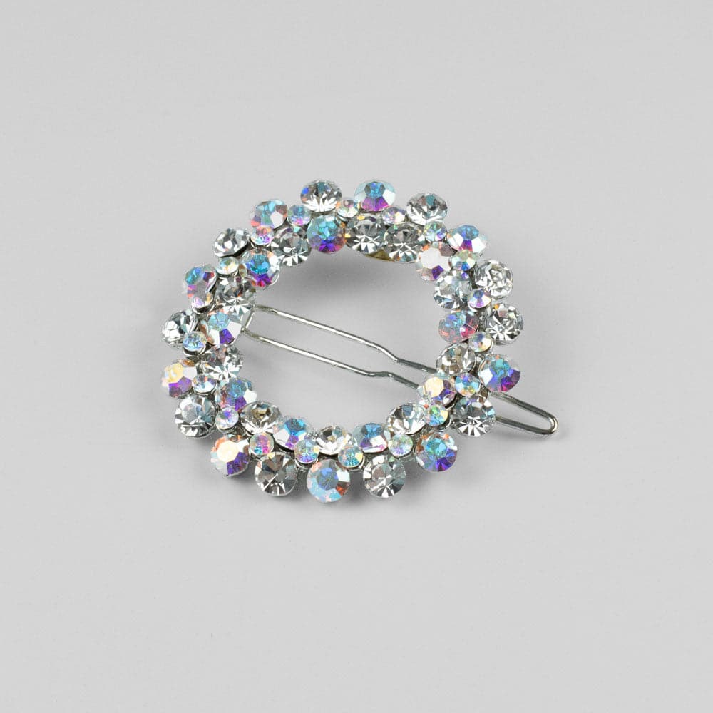 Statement Crystal Circle Hair Clip Crystal in AB Crystal at Tegen Accessories